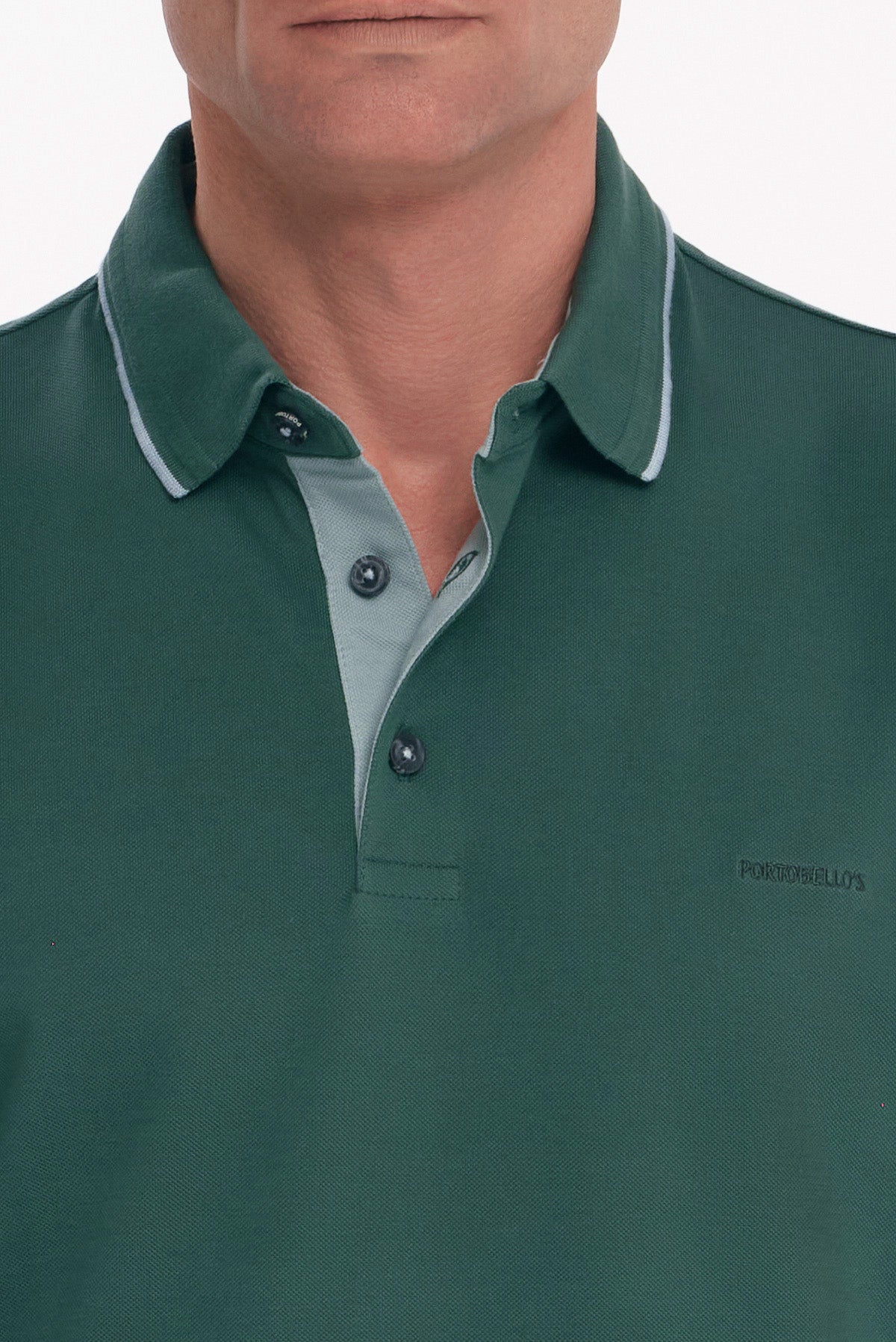ΑΝΔΡΙΚΟ ΠΡΑΣΙΝΟ ΜΑΚΡΥΜΑΝΙΚΟ POLO REGULAR FIT COTTON PIMA PORTOBELLO'S