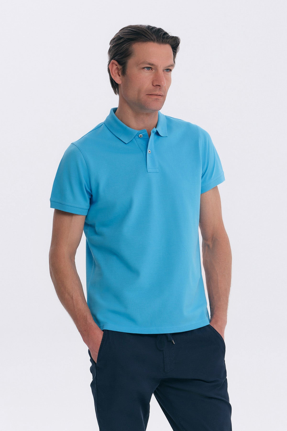 ΑΝΔΡΙΚΟ ΜΟΝΟΧΡΩΜΟ ΣΙΕΛ POLO REGULAR FIT PORTOBELLO'S
