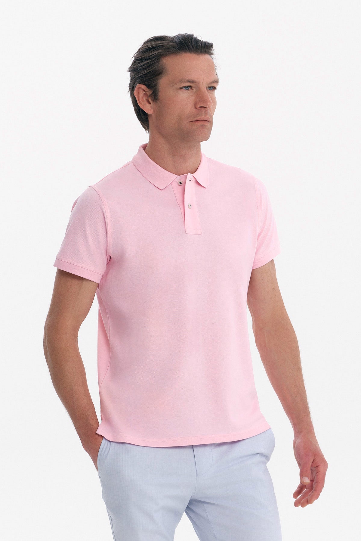 ΑΝΔΡΙΚΟ ΜΟΝΟΧΡΩΜΟ ΡΟΖ POLO REGULAR FIT PORTOBELLO'S