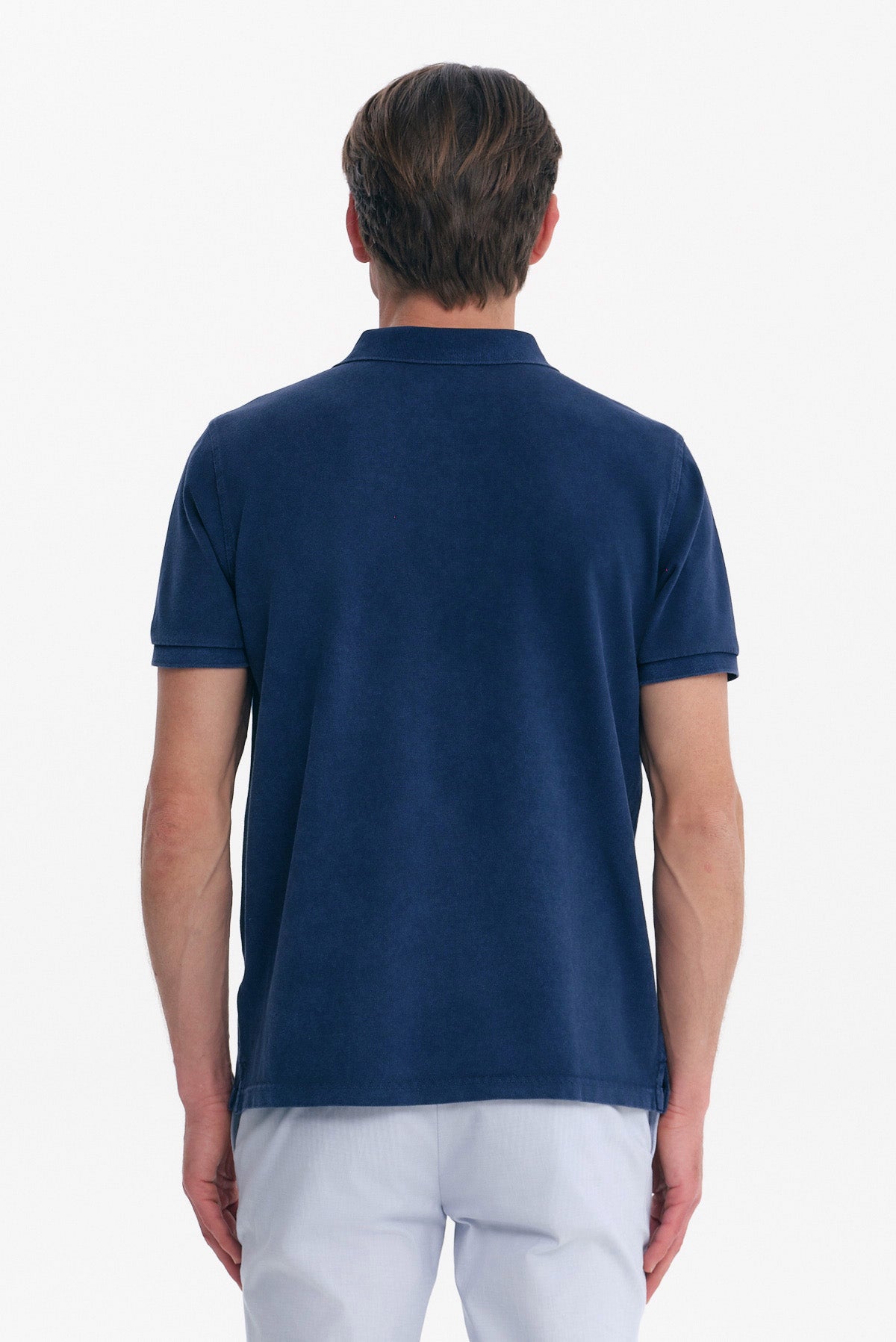 ΑΝΔΡΙΚΟ INDIGO ΚΟΝΤΟΜΑΝΙΚΟ POLO GARMENT DYED PORTOBELLO'S