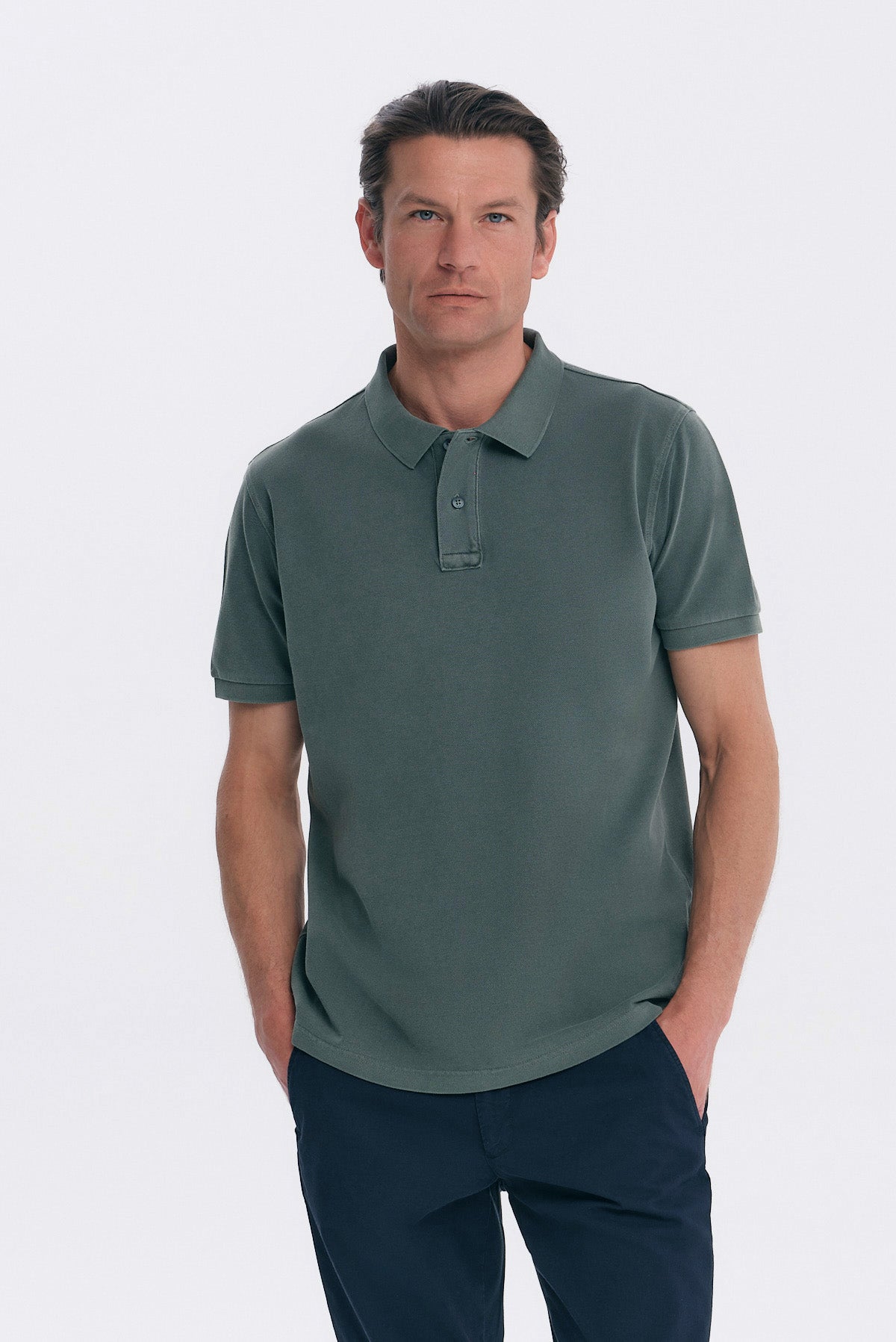 ΑΝΔΡΙΚΟ ΛΑΔΙ ΚΟΝΤΟΜΑΝΙΚΟ POLO GARMENT DYED PORTOBELLO'S