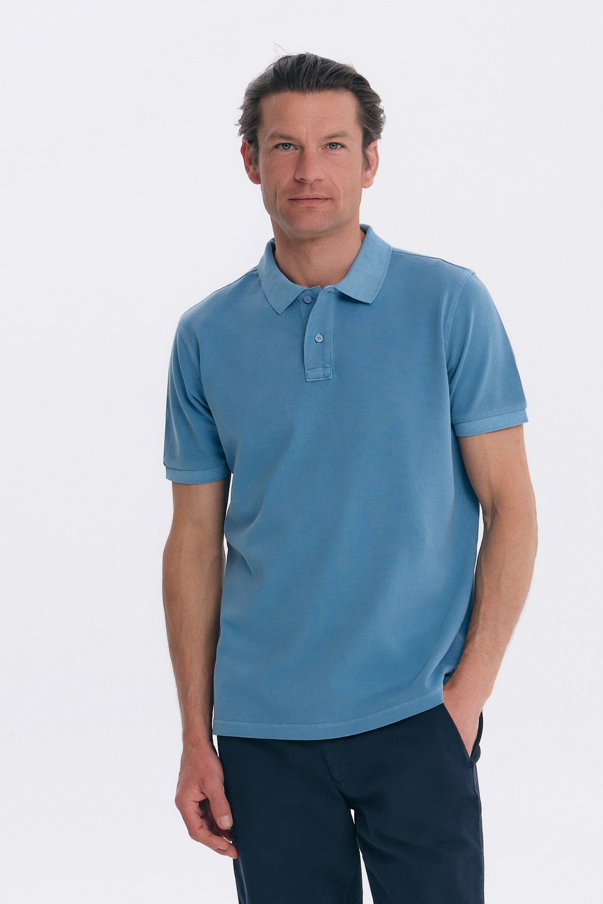 ΑΝΔΡΙΚΟ ΤΙΡΚΟΥΑΖ ΚΟΝΤΟΜΑΝΙΚΟ POLO GARMENT DYED PORTOBELLO'S