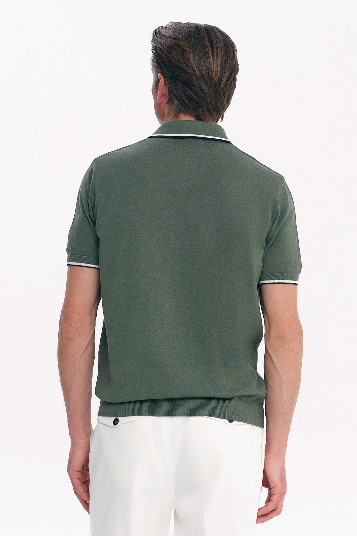 ΑΝΔΡΙΚΟ ΠΡΑΣΙΝΟ POLO ΠΛΕΚΤΟ REGULAR FIT PORTOBELLO'S ΜΕ ΛΕΠΤΟΜΕΡΕΙΕΣ
