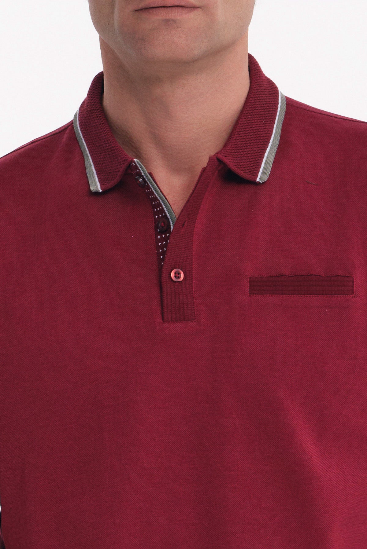 ΑΝΔΡΙΚΟ ΜΠΟΡΝΤΟ POLO MERCERISED REGULAR FIT PORTOBELLO'S ΜΕ ΛΕΠΤΟΜΕΡΕΙΕΣ