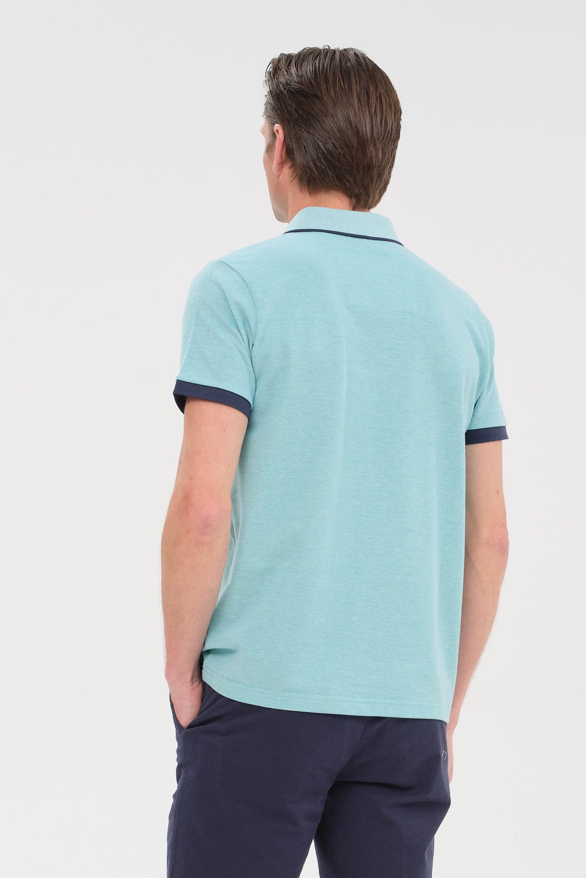 ΑΝΔΡΙΚΟ ΚΟΝΤΟΜΑΝΙΚΟ POLO PIQUE PORTOBELLO'S ΣΕ ΧΡΩΜΑ ΜΕΝΤΑΣ REGULAR FIT
