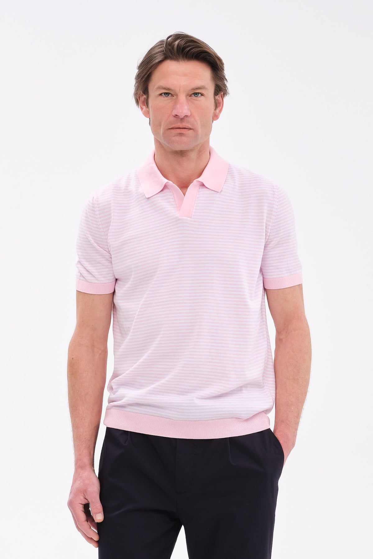 ΑΝΔΡΙΚΟ ΡΟΖ ΡΙΓΕ ΠΛΕΚΤΟ ΚΟΝΤΟΜΑΝΙΚΟ POLO PORTOBELLO'S REGULAR FIT