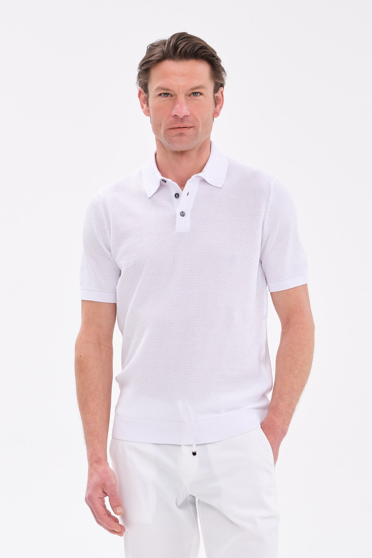 ΑΝΔΡΙΚΟ ΛΕΥΚΟ ΠΛΕΚΤΟ ΚΟΝΤΟΜΑΝΙΚΟ POLO PORTOBELLO'S REGULAR FIT