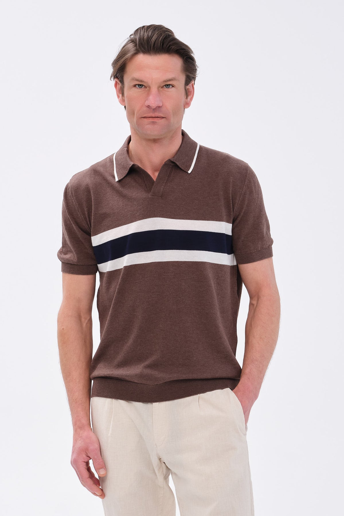 ΑΝΔΡΙΚΟ ΚΑΦΕ ΡΙΓΕ ΚΟΝΤΟΜΑΝΙΚΟ POLO PORTOBELLO'S REGULAR FIT