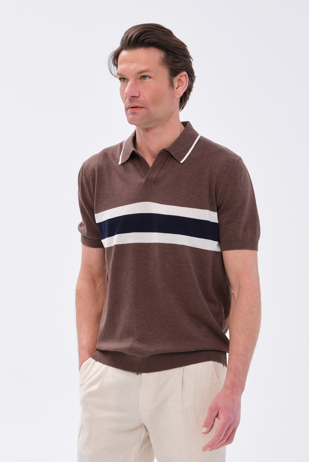 ΑΝΔΡΙΚΟ ΚΑΦΕ ΡΙΓΕ ΚΟΝΤΟΜΑΝΙΚΟ POLO PORTOBELLO'S REGULAR FIT