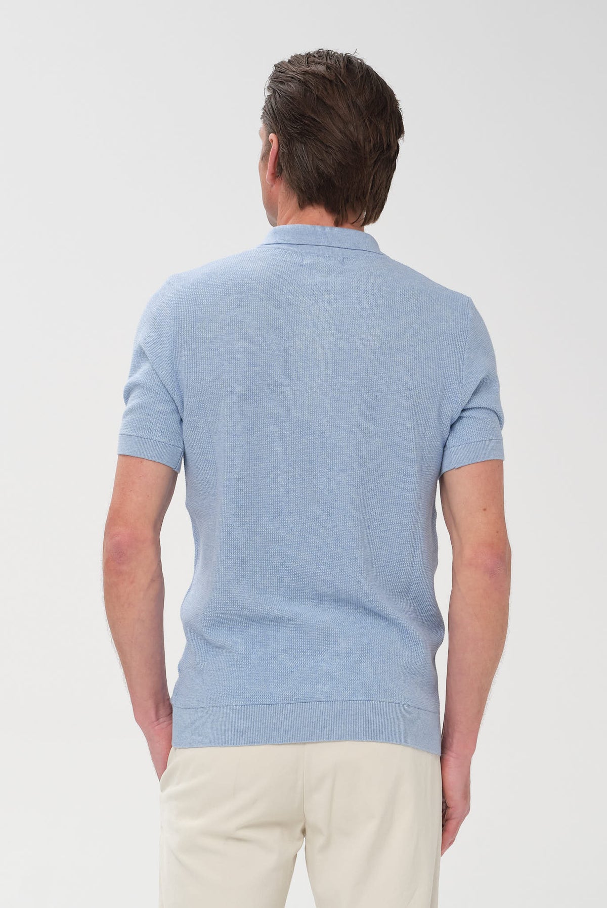 ΑΝΔΡΙΚΟ ΣΙΕΛ ΠΛΕΚΤΟ ΚΟΝΤΟΜΑΝΙΚΟ POLO ZIP PORTOBELLO'S REGULAR FIT