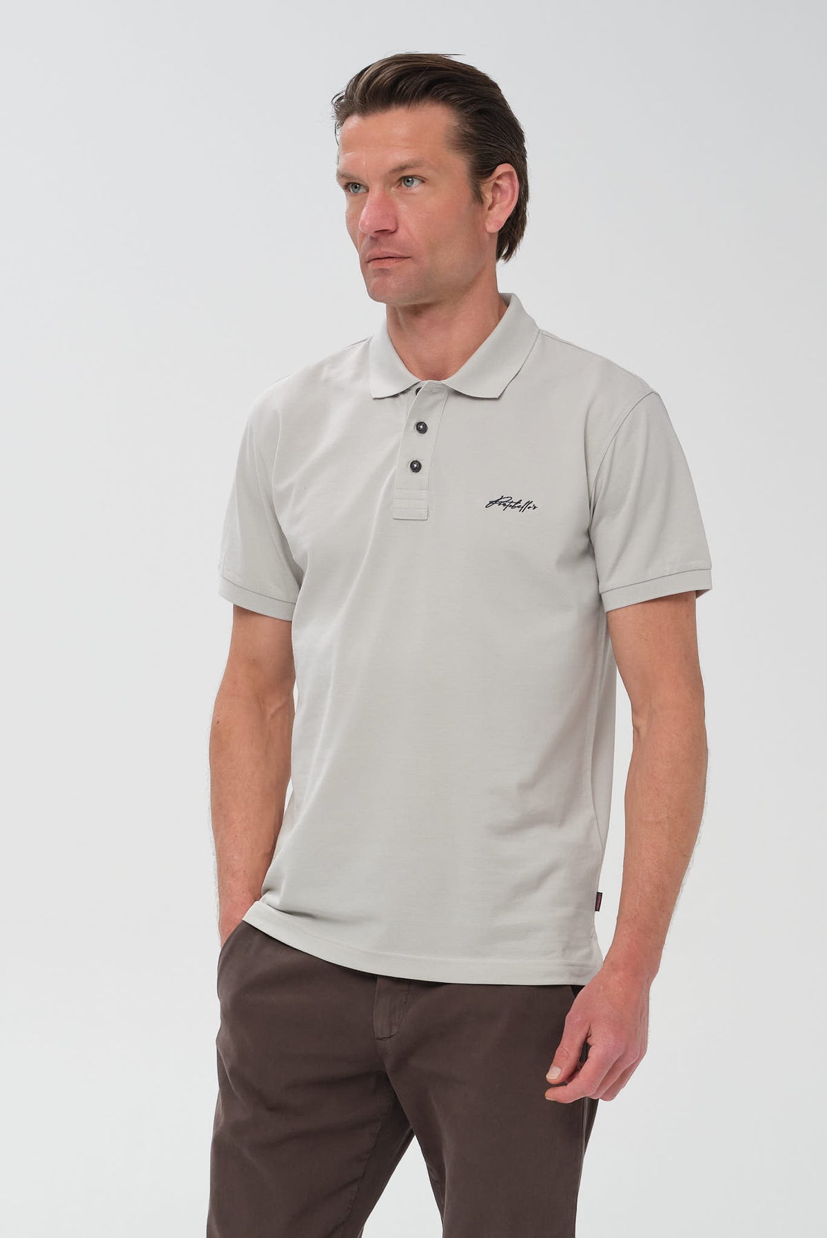 ΑΝΔΡΙΚΟ ΓΚΡΙ ΑΝΟΙΧΤΟ ΚΟΝΤΟΜΑΝΙΚΟ POLO PORTOBELLO'S REGULAR FIT