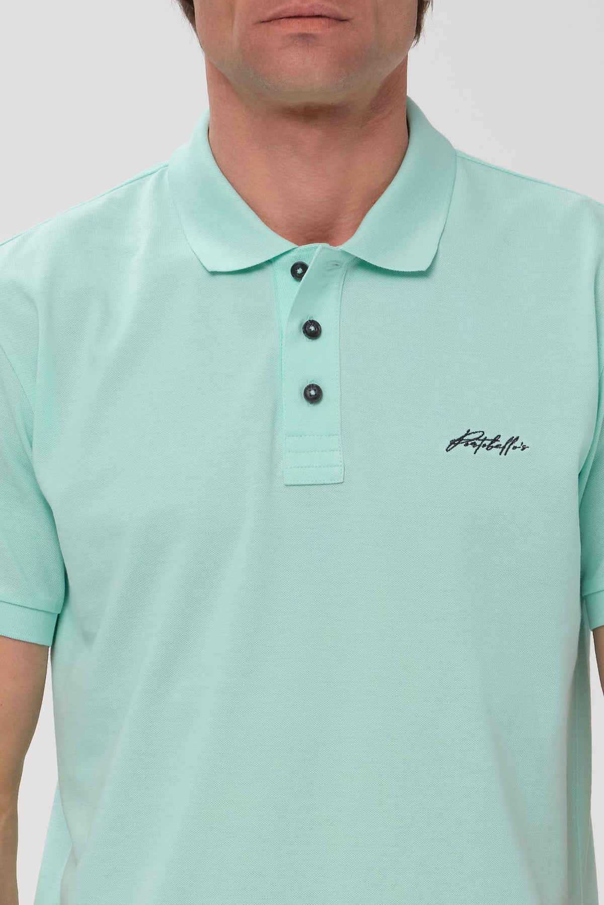 ΑΝΔΡΙΚΟ ΚΟΝΤΟΜΑΝΙΚΟ POLO PORTOBELLO'S ΣΕ ΧΡΩΜΑ ΜΕΝΤΑΣ REGULAR FIT