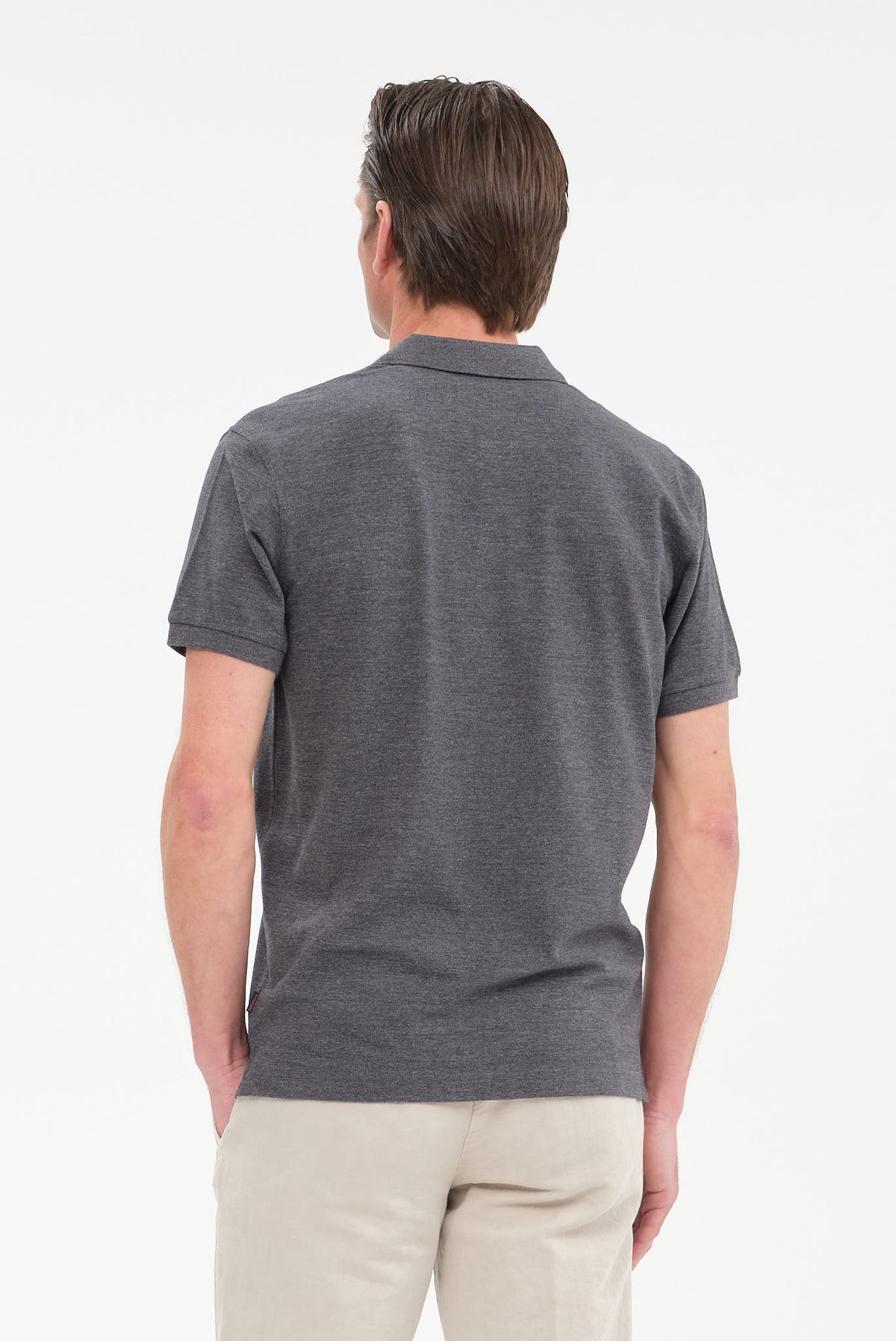 ΑΝΔΡΙΚΟ ΣΚΟΥΡΟ ΓΚΡΙ ΚΟΝΤΟΜΑΝΙΚΟ POLO PORTOBELLO'S REGULAR FIT