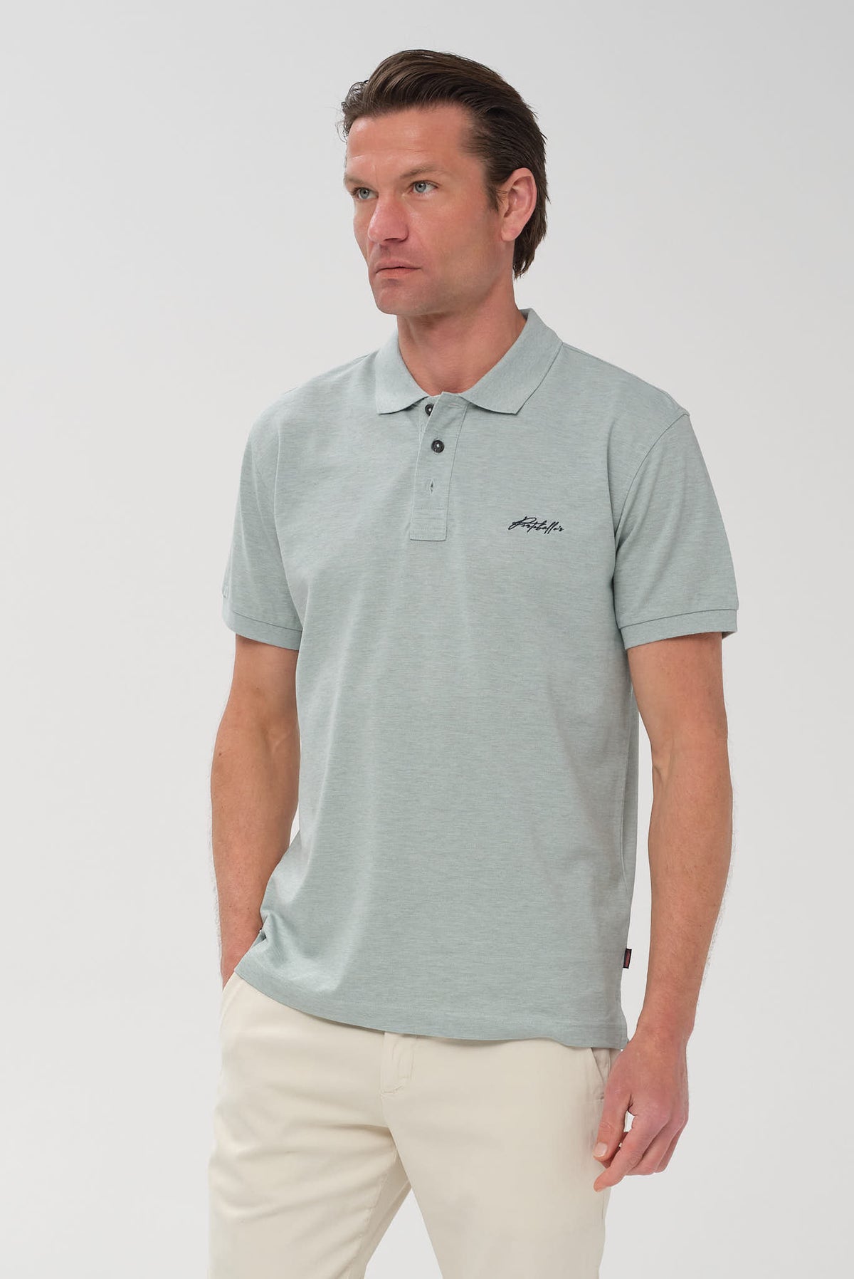 ΑΝΔΡΙΚΟ ΚΟΝΤΟΜΑΝΙΚΟ POLO PORTOBELLO'S ΣΕ ΧΡΩΜΑ ΜΕΝΤΑΣ REGULAR FIT