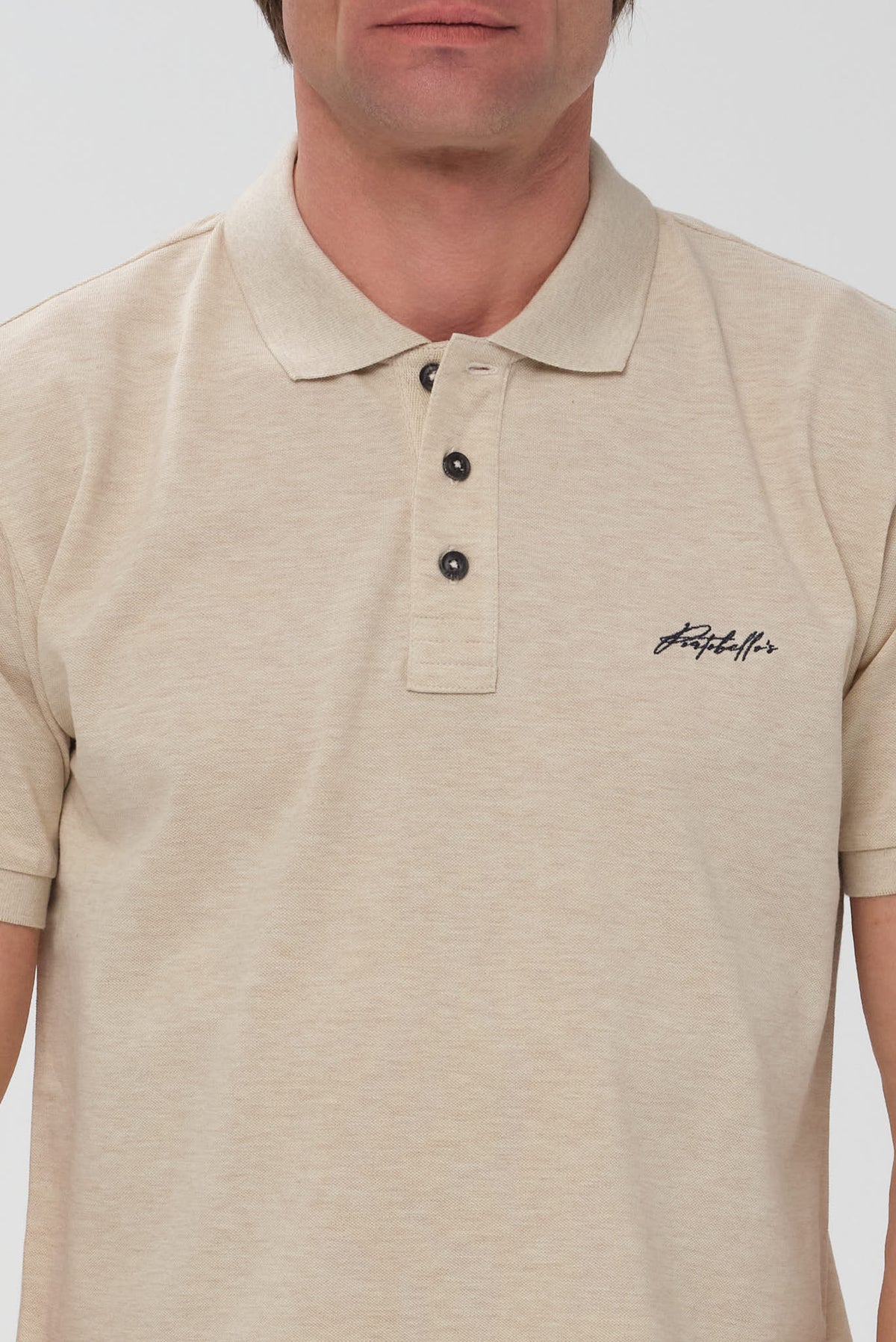 ΑΝΔΡΙΚΟ ΜΠΕΖ ΣΚΟΥΡΟ ΚΟΝΤΟΜΑΝΙΚΟ POLO PORTOBELLO'S REGULAR FIT