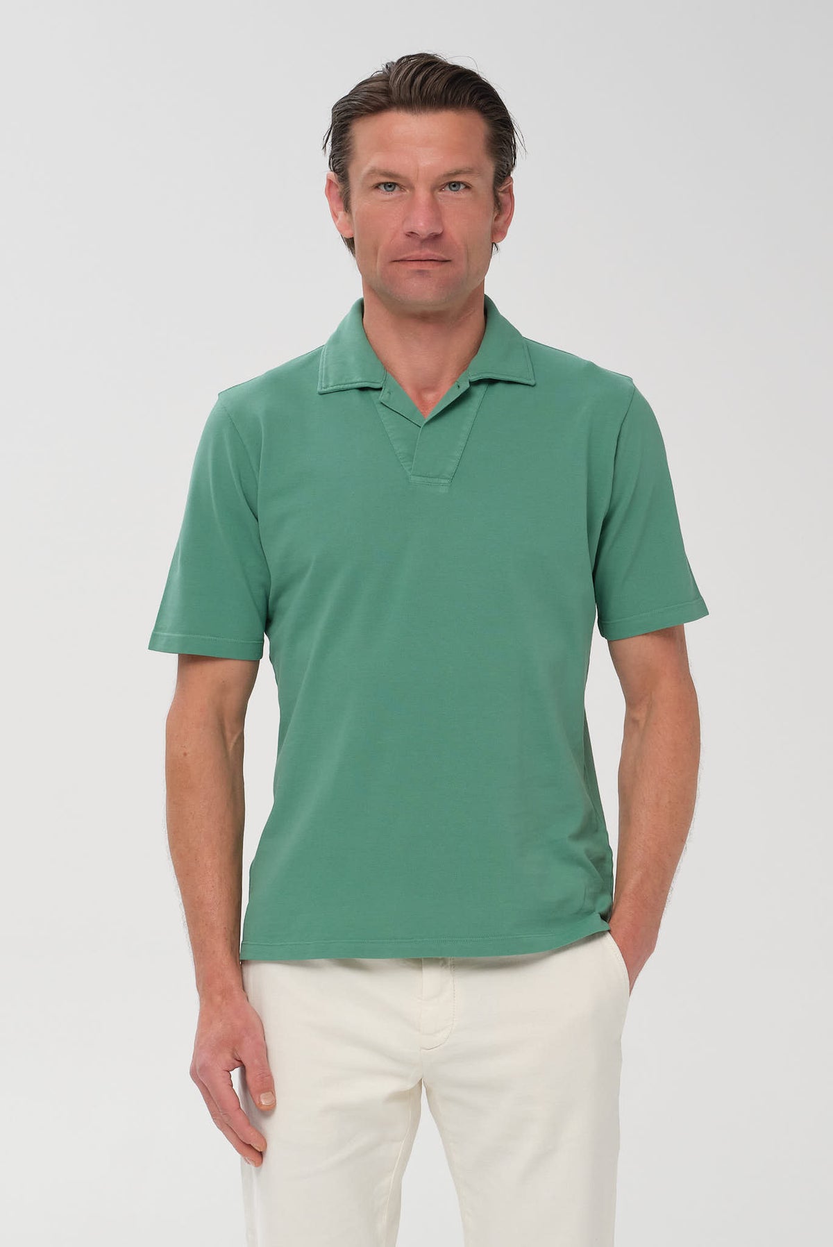 ΑΝΔΡΙΚΟ ΠΡΑΣΙΝΟ ΚΟΝΤΟΜΑΝΙΚΟ PIQUE POLO FERANTE REGULAR FIT