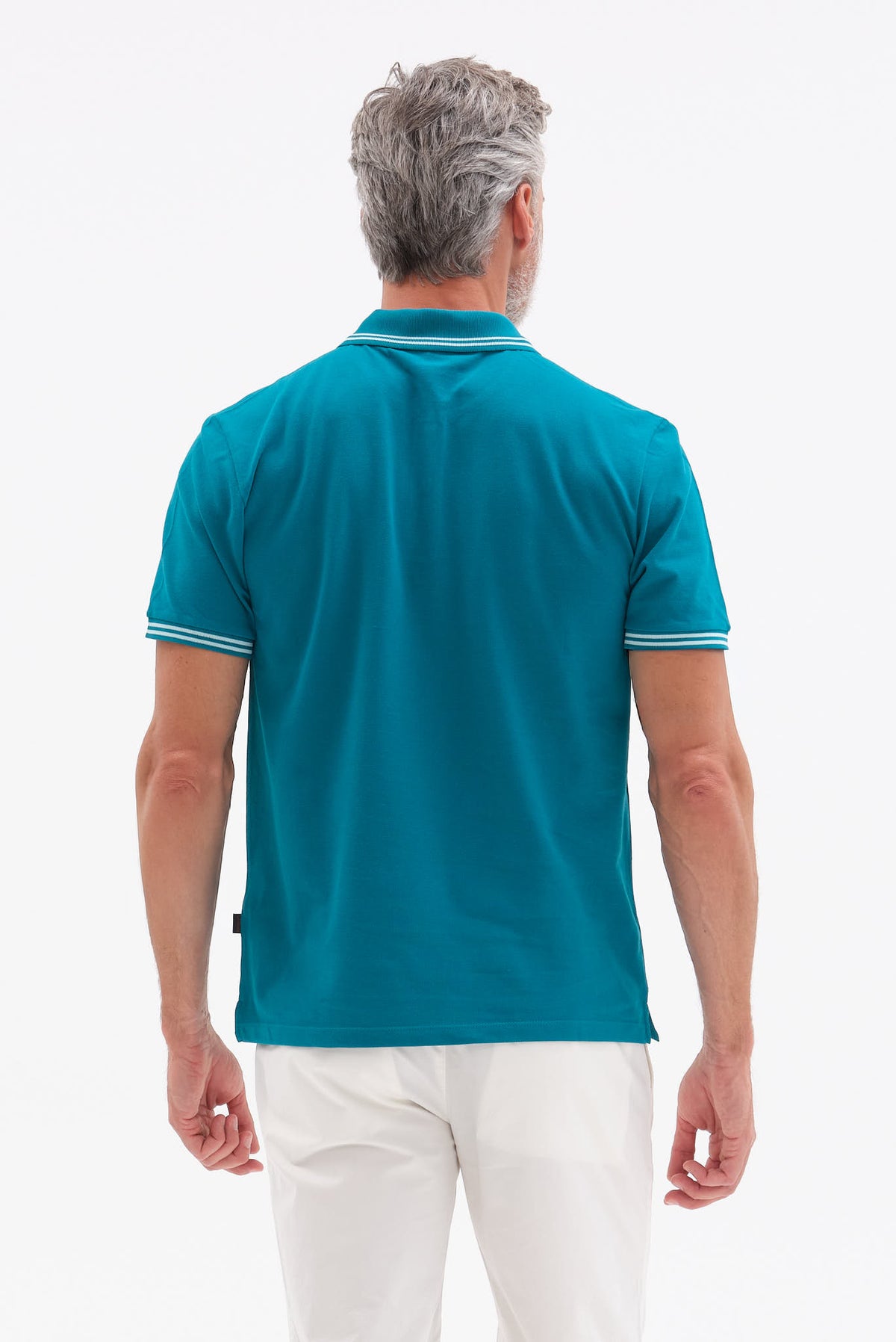 ΑΝΔΡΙΚΟ ΠΕΤΡΟΛ ΚΟΝΤΟΜΑΝΙΚΟ PIQUE POLO PORTOBELLO'S ΜΕ ΛΕΠΤΟΜΕΡΕΙΕΣ ΣΤΟΝ ΓΙΑΚΑ ΚΑΙ ΣΤΑ ΜΑΝΙΚΙΑ REGULAR FIT