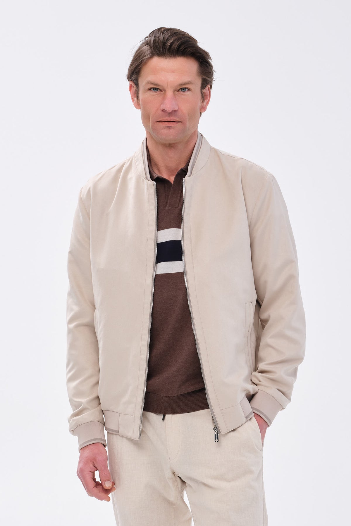 ΑΝΔΡΙΚΟ ΜΠΕΖ ΑΝΟΙΧΤΟ JACKET MILESTONE REGULAR FIT