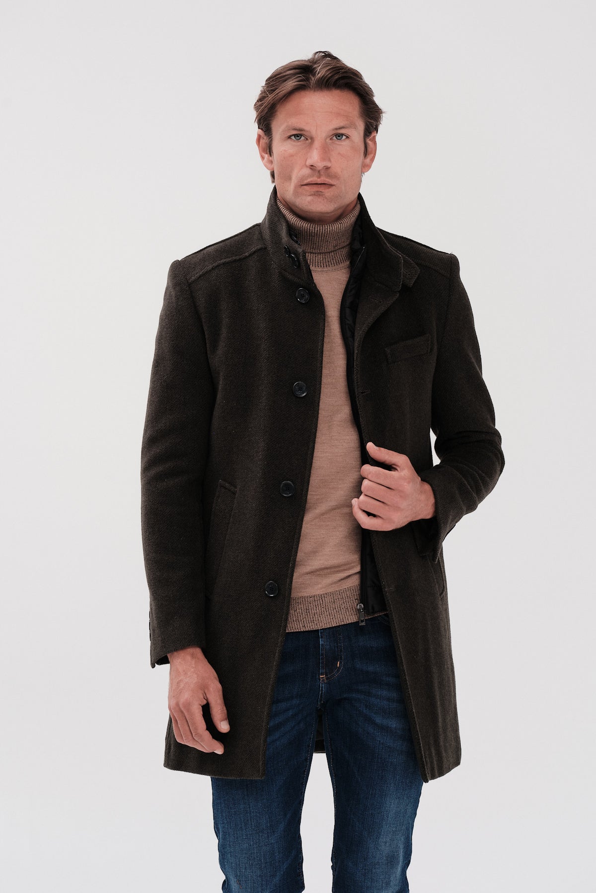 ΑΝΔΡΙΚΟ ΜΑΛΛΙΝΟ ΛΑΔΙ ΠΑΛΤΟ PORTOBELLO'S REGULAR FIT