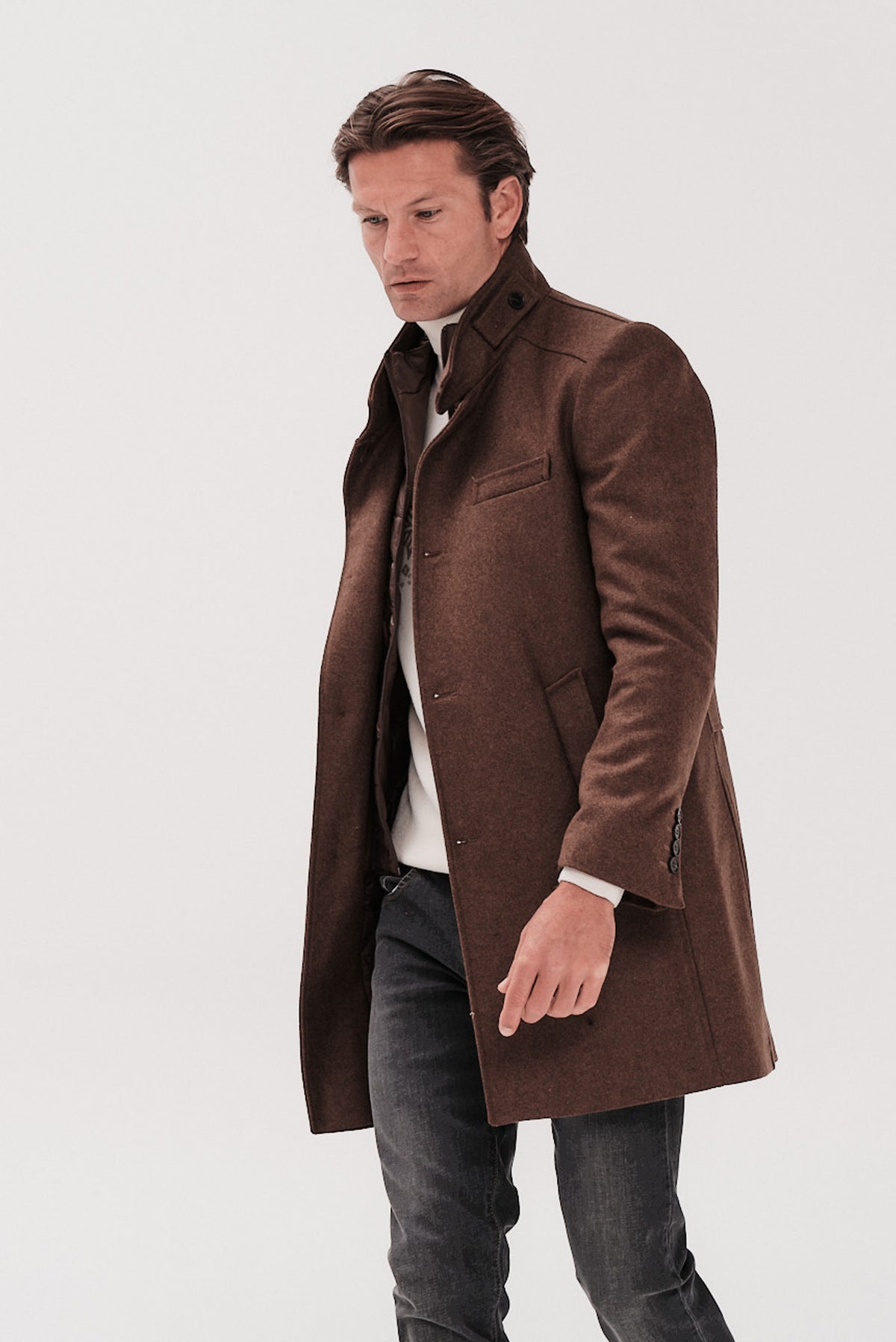 ΑΝΔΡΙΚΟ ΜΠΕΖ ΚΑΦΕ ΠΑΛΤΟ PORTOBELLO'S REGULAR FIT