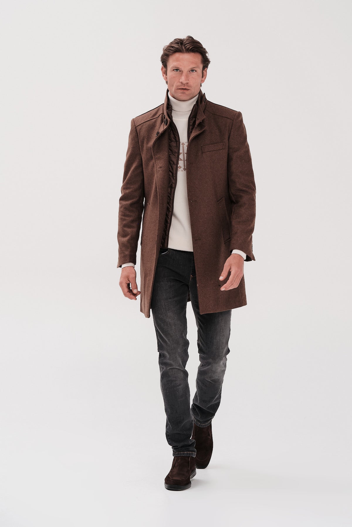 ΑΝΔΡΙΚΟ ΜΠΕΖ ΚΑΦΕ ΠΑΛΤΟ PORTOBELLO'S REGULAR FIT
