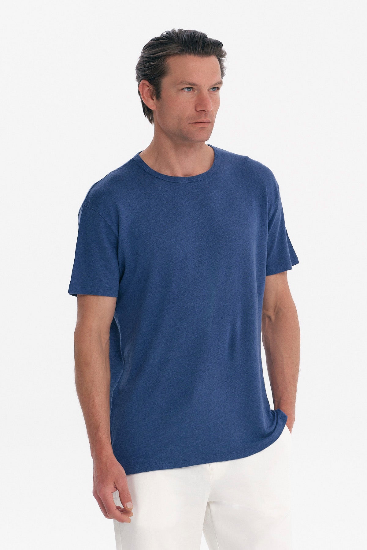ΑΝΔΡΙΚΟ ΡΑΦ ΚΟΝΤΟΜΑΝΙΚΟ T-SHIRT ΛΙΝΟ REGULAR FIT PORTOBELLO'S