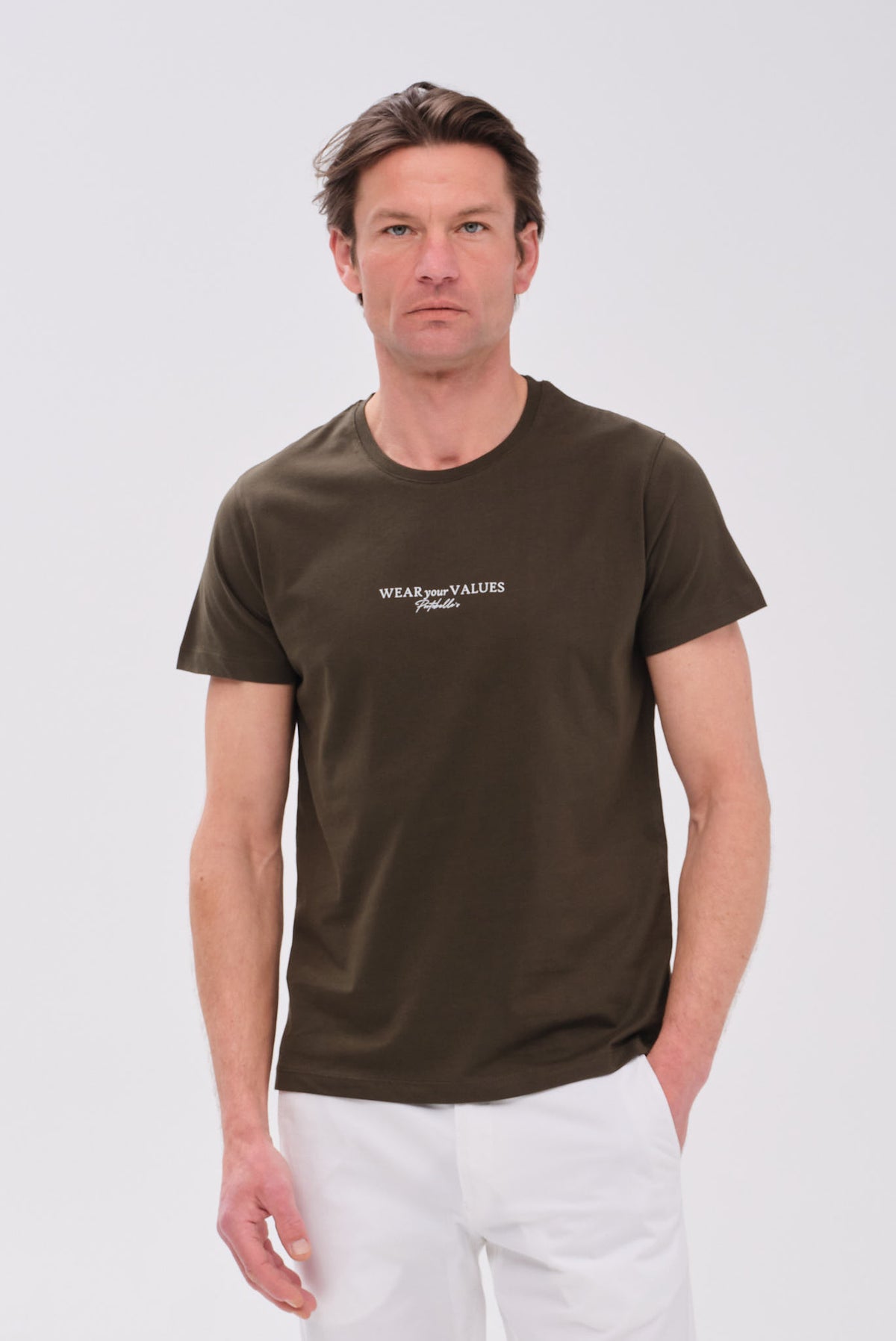 PORTOBELLO'S SIGNATURE ΛΑΔΙ T-SHIRT "WEAR YOUR VALUES" EDITION