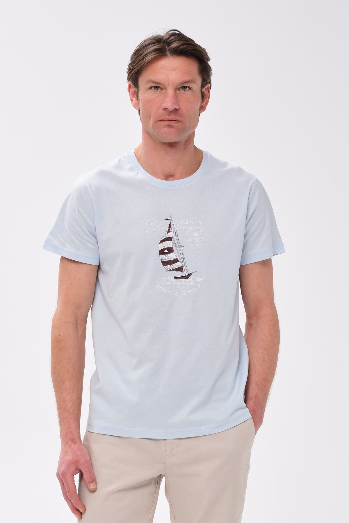 PORTOBELLO'S ΣΙΕΛ NAUTICAL T-SHIRT "BLUE HORIZONS" EDITION