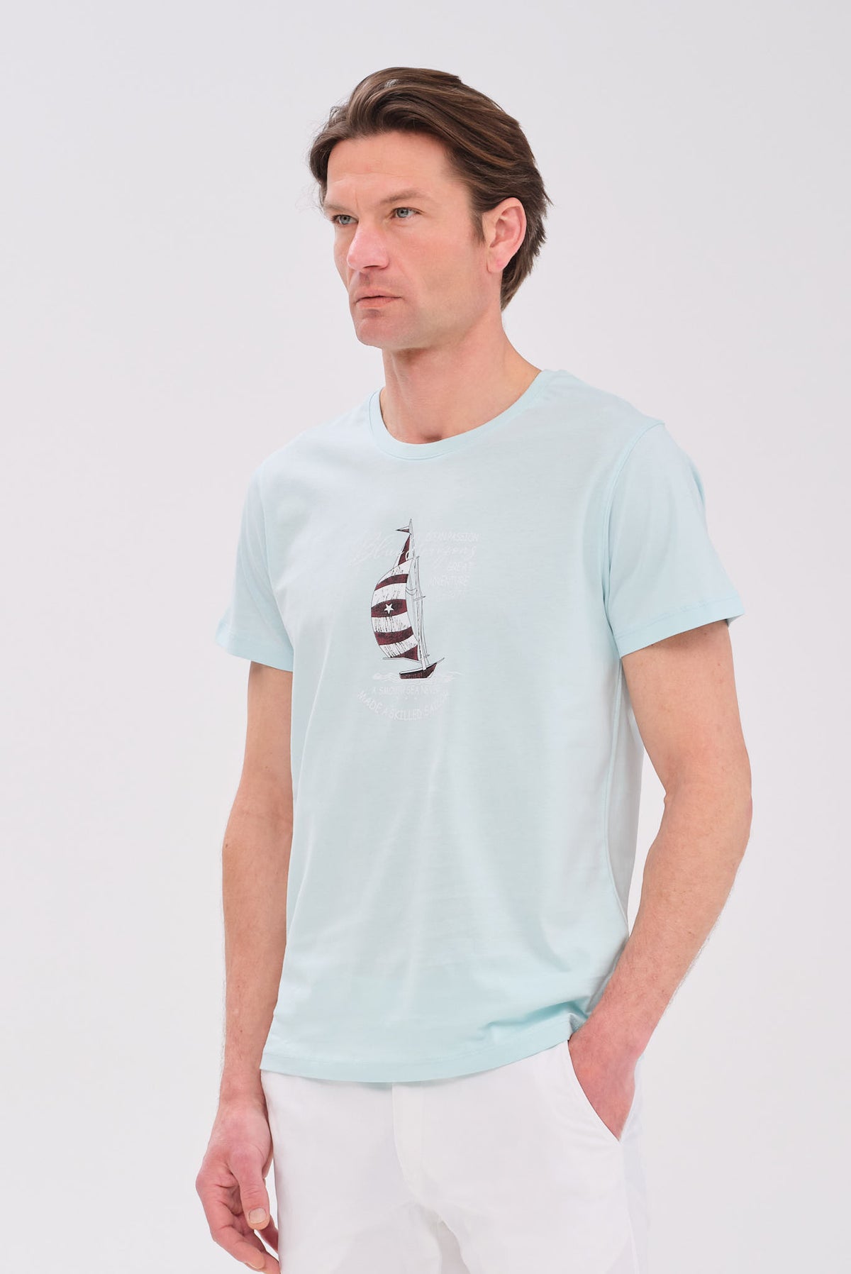 PORTOBELLO'S ΜΕΝΤΑ NAUTICAL T-SHIRT "BLUE HORIZONS" EDITION