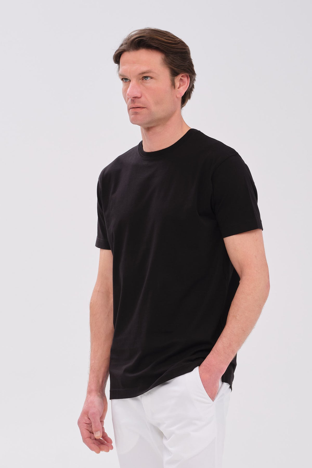 PORTOBELLO'S BLACK PIMA COTTON T-SHIRT - PREMIUM ESSENTIAL EDITION