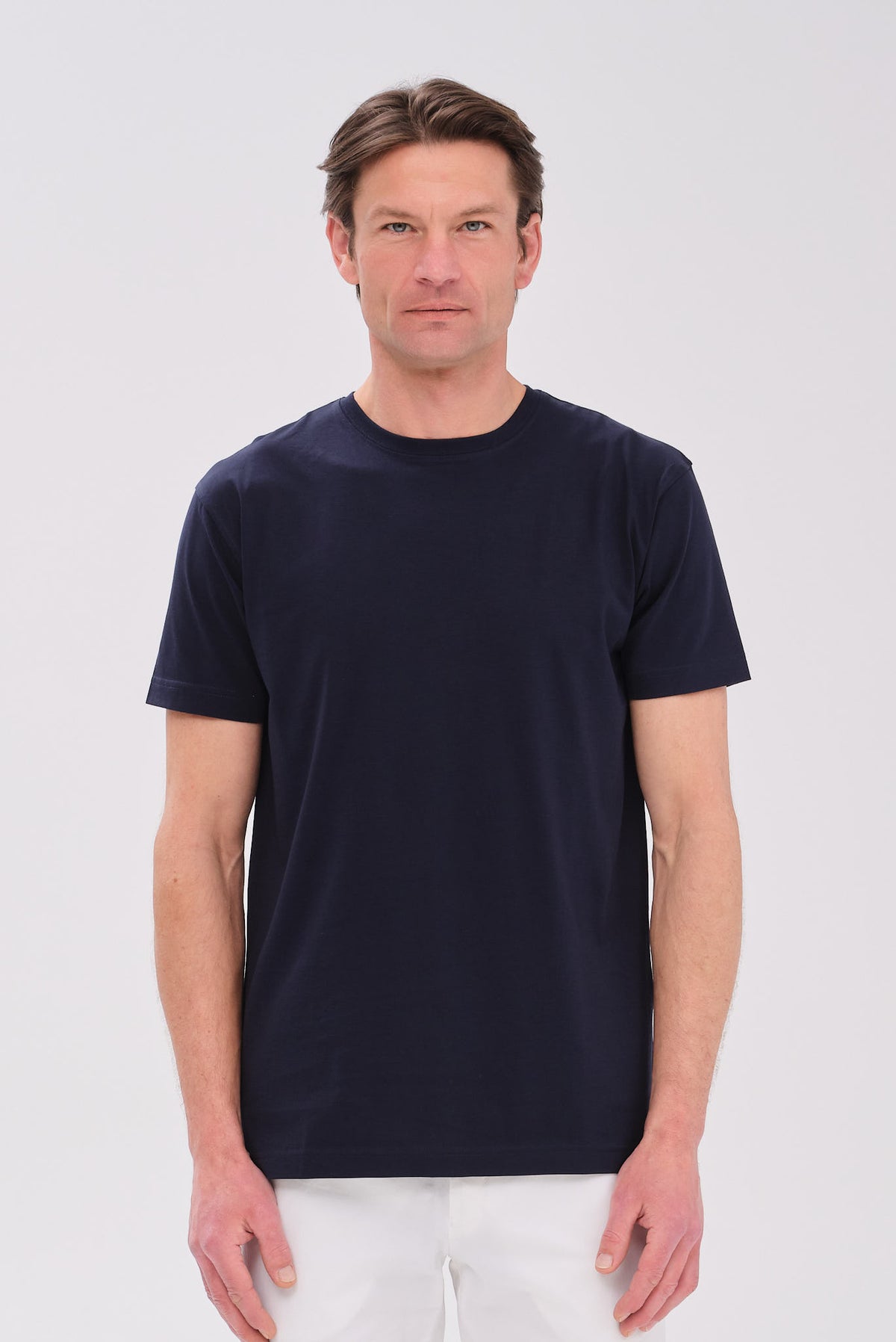 PORTOBELLO'S NAVY PIMA COTTON T-SHIRT - PREMIUM ESSENTIAL EDITION