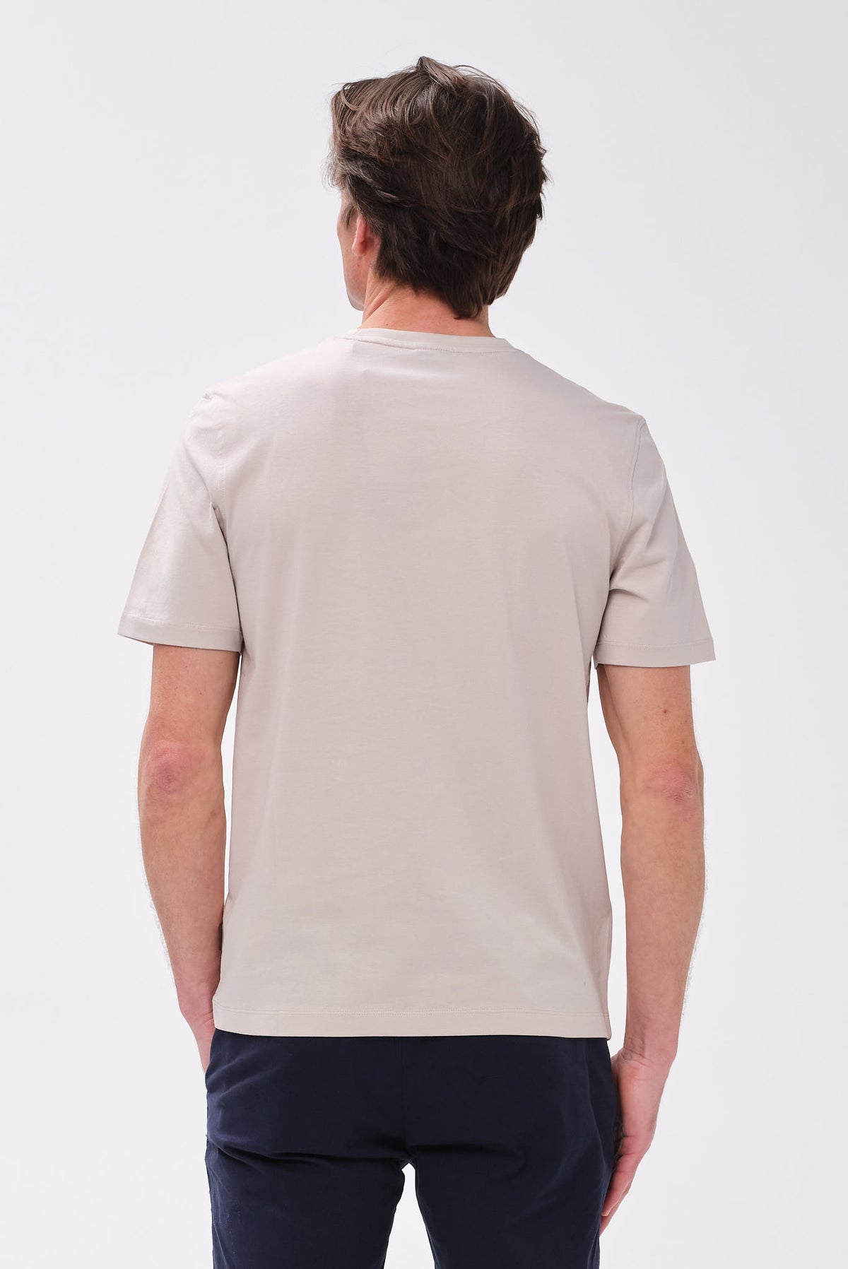 ΑΝΔΡΙΚΟ ΜΠΕΖ ΣΚΟΥΡΟ ΚΟΝΤΟΜΑΝΙΚΟ T-SHIRT BUGGATI REGULAR FIT