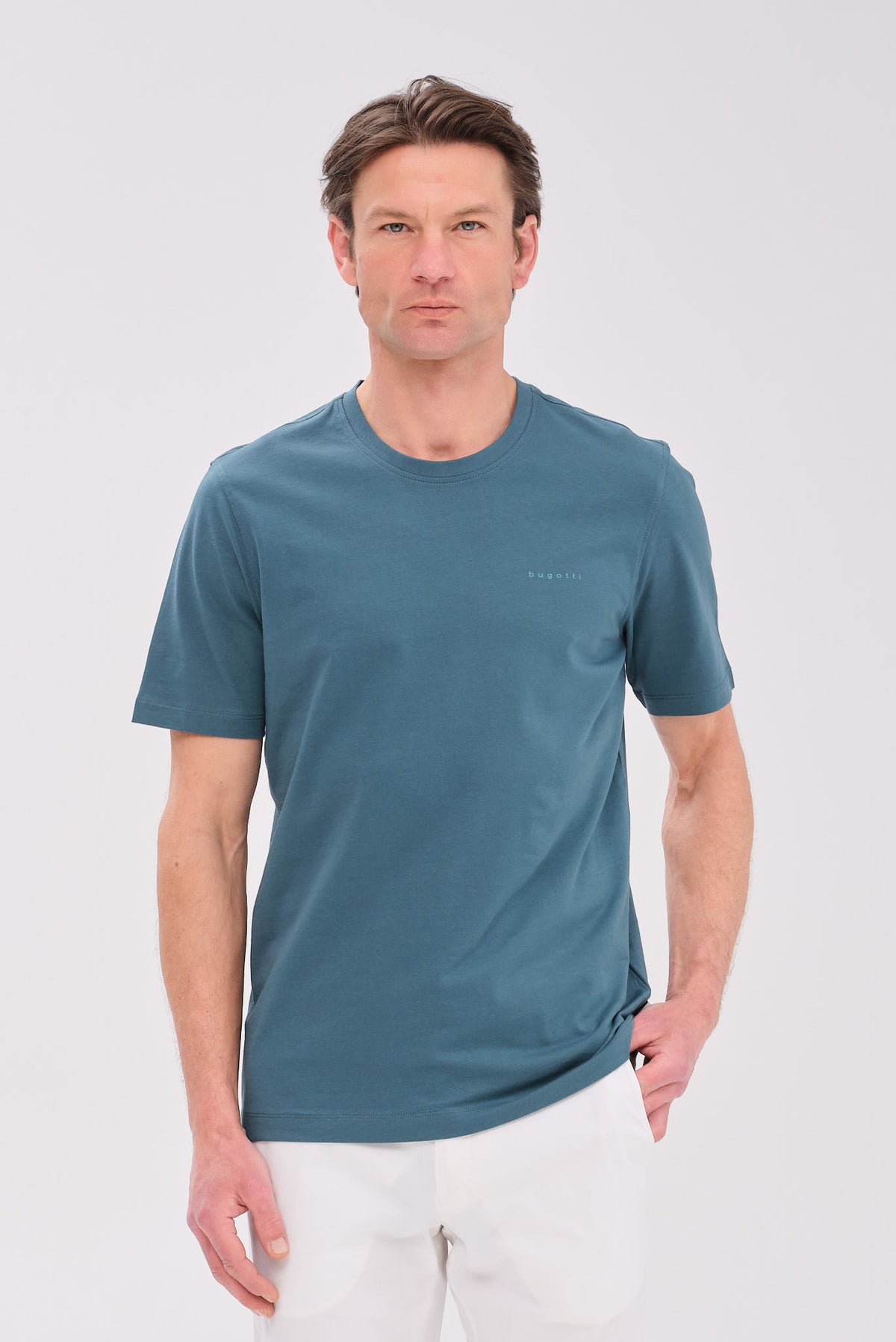 ΑΝΔΡΙΚΟ ΠΡΑΣΙΝΟ ΚΟΝΤΟΜΑΝΙΚΟ T-SHIRT BUGGATI REGULAR FIT