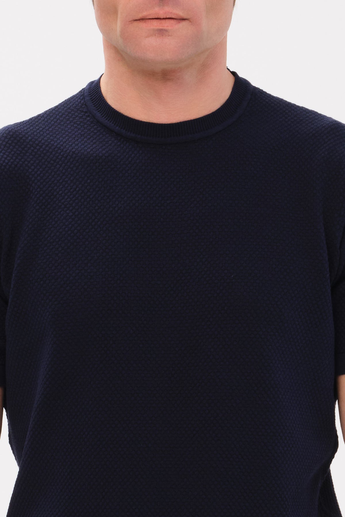 ΑΝΔΡΙΚΟ ΜΠΛΕ Τ-SHIRT PORTOBELLO'S ΜΕ ΜΙΚΡΟΣΧΕΔΙΟ ΣΤΗΝ ΠΛΕΞΗ REGULAR FIT