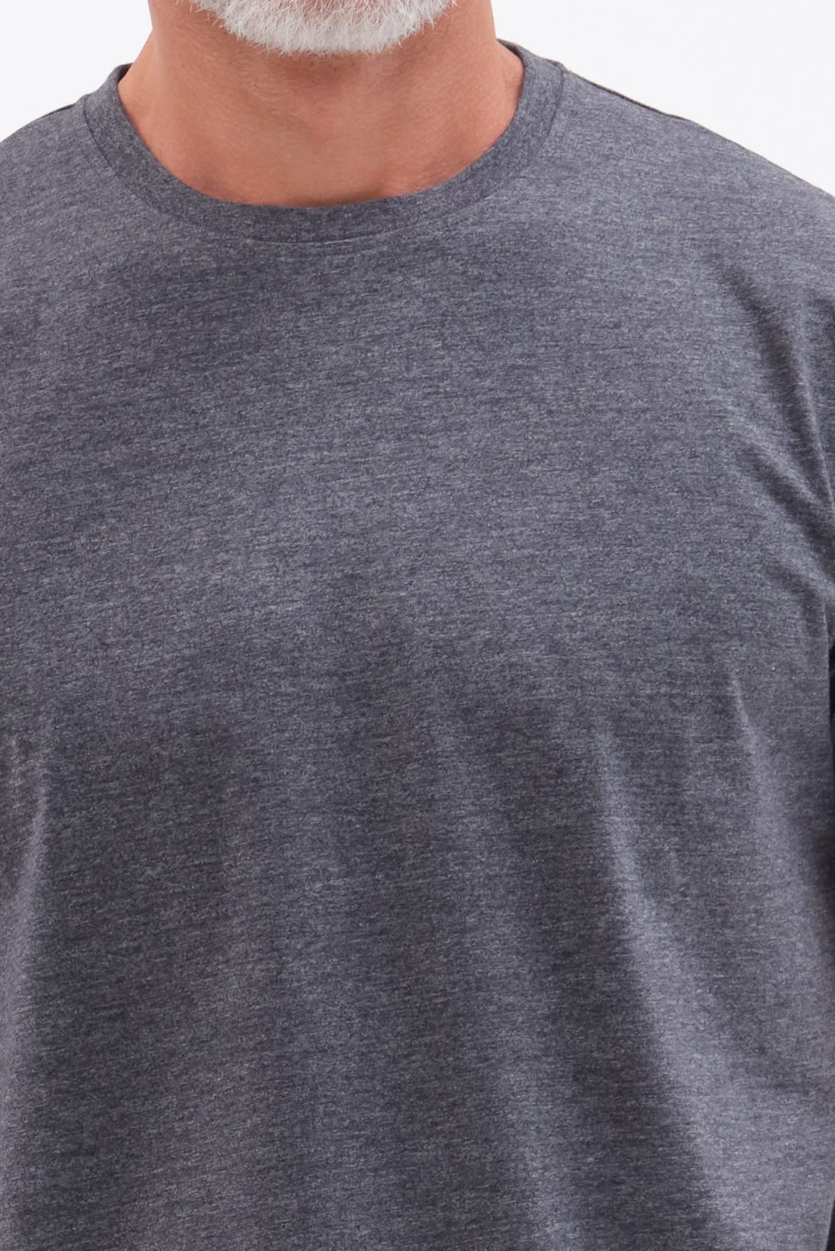 ΑΝΔΡΙΚΟ ΣΚΟΥΡΟ ΓΚΡΙ ΚΟΝΤΟΜΑΝΙΚΟ T-SHIRT PORTOBELLO'S ΜΕ BIO SILKY FINISH