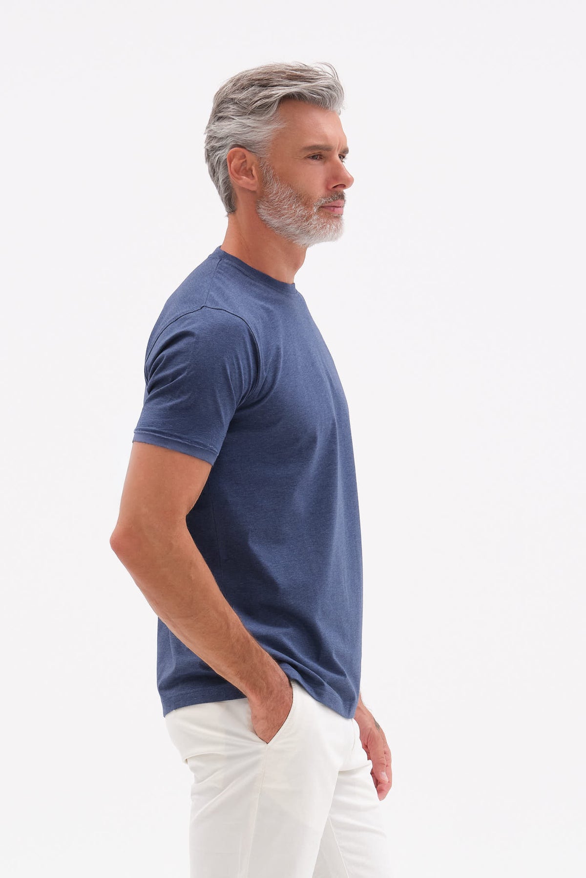 ΑΝΔΡΙΚΟ ΙΝΤΙΓΚΟ ΚΟΝΤΟΜΑΝΙΚΟ T-SHIRT PORTOBELLO'S ΜΕ BIO SILKY FINISH