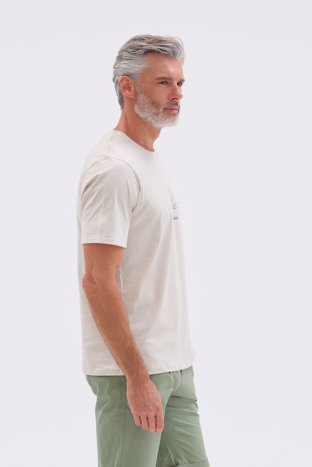 ΑΝΔΡΙΚΟ ΜΠΕΖ ΣΚΟΥΡΟ ΚΟΝΤΟΜΑΝΙΚΟ T-SHIRT PORTOBELLO'S ME ΣΤΑΜΠΑ SAIL BOAT