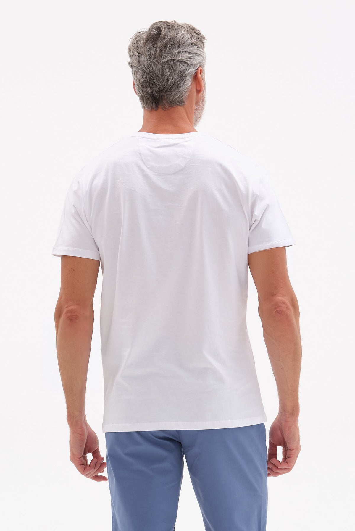ΑΝΔΡΙΚΟ ΛΕΥΚΟ ΚΟΝΤΟΜΑΝΙΚΟ T-SHIRT PORTOBELLO'S ME ΣΤΑΜΠΑ SAIL BOAT