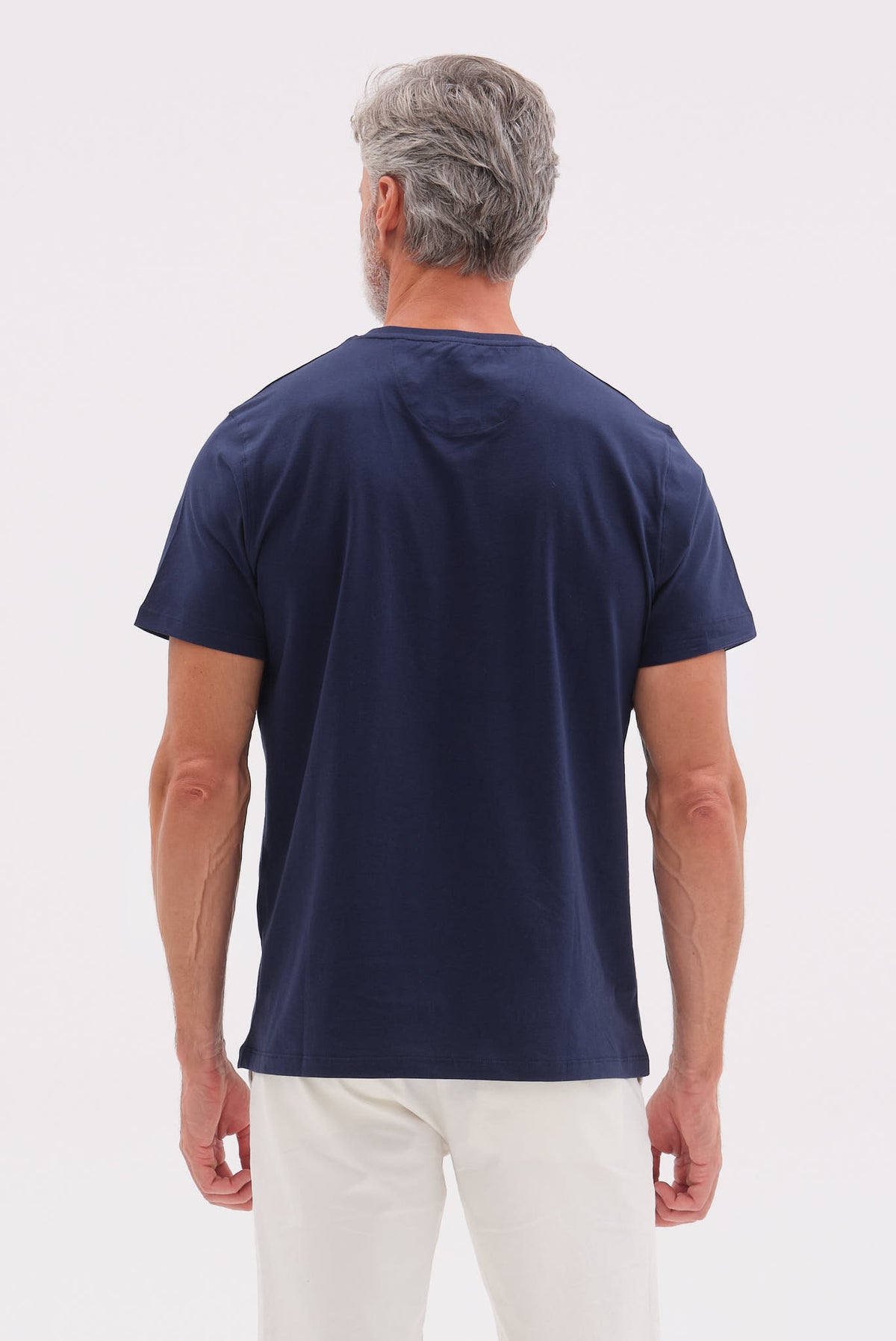 ΑΝΔΡΙΚΟ ΜΠΛΕ ΚΟΝΤΟΜΑΝΙΚΟ T-SHIRT PORTOBELLO'S ME ΣΤΑΜΠΑ THE PACIFIC