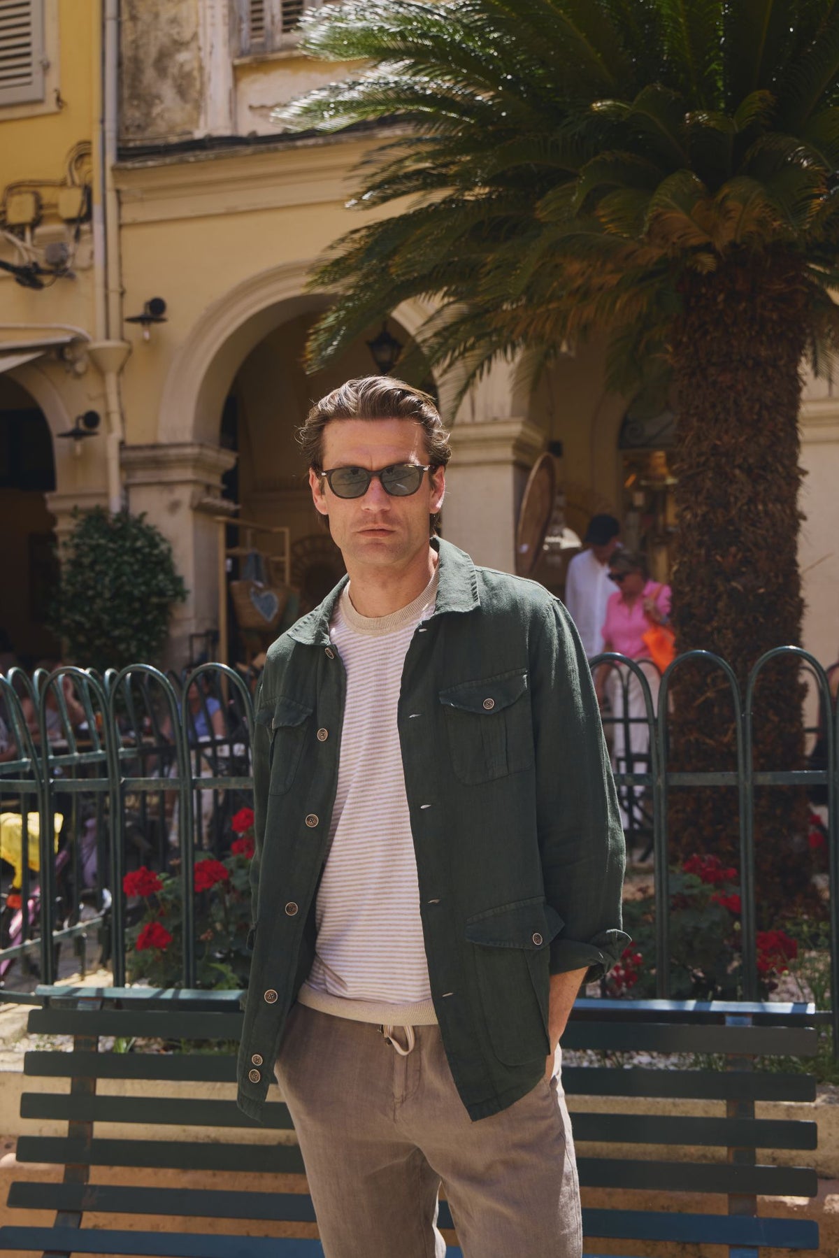 ΑΝΔΡΙΚΟ ΛΑΔΙ ΛΙΝΟ SAFARI OVERSHIRT PORTOBELLO'S REGULAR FIT