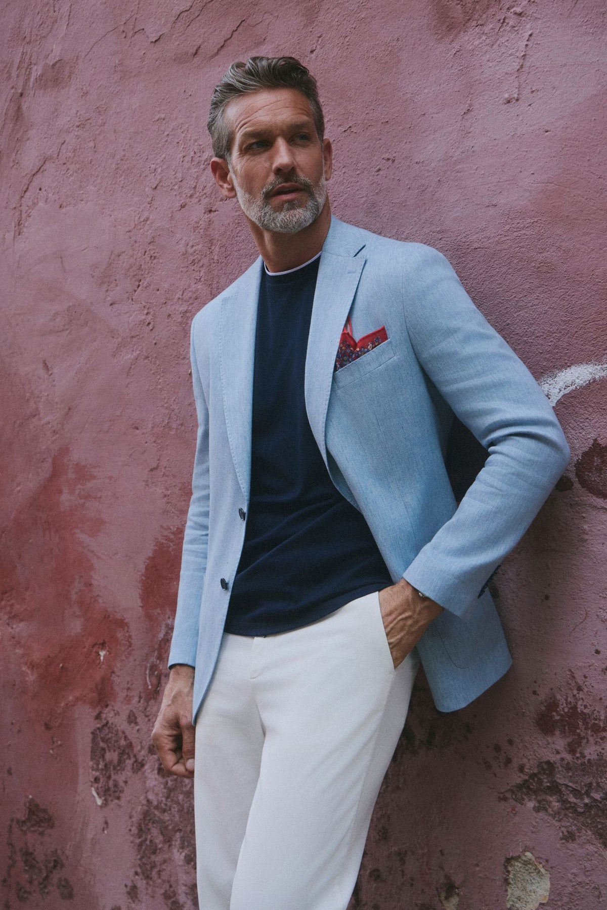 ΑΝΔΡΙΙΚΟ ΣΙΕΛ ΣΑΚΑΚΙ PORTOBELLO'S SLIM FIT ΣΕ ΥΦΑΣΜΑ LEOMASTER