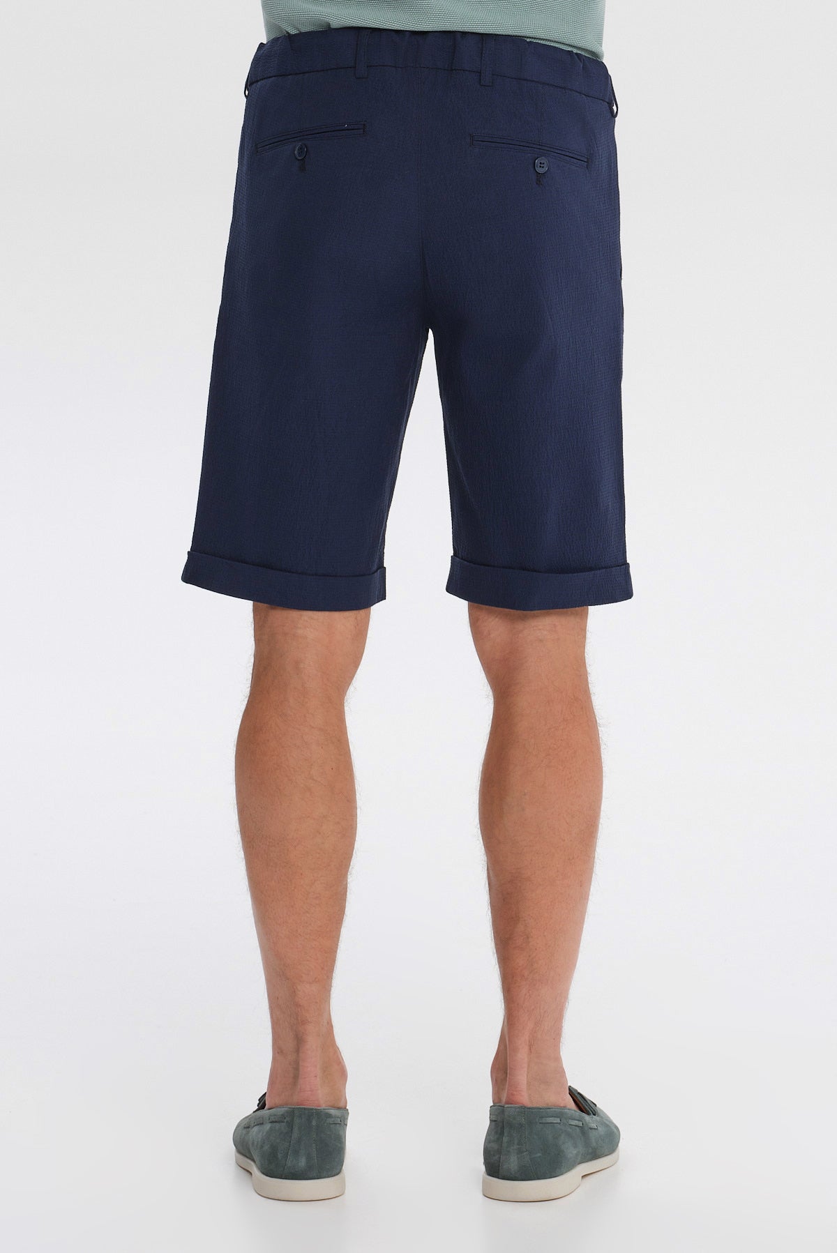 ΑΝΔΡΙΚΗ ΜΠΛΕ ΒΕΡΜΟΥΔΑ CHINOS SLIM FIT PORTOBELLO'S ΜΕ ΚΟΡΔΟΝΙ