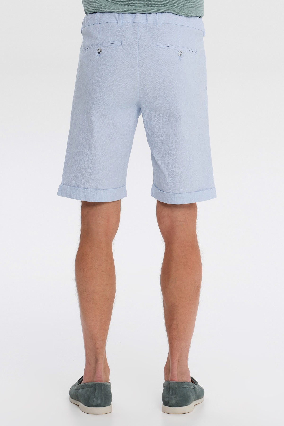 ΑΝΔΡΙΚΗ ΣΙΕΛ ΒΕΡΜΟΥΔΑ CHINOS SLIM FIT PORTOBELLO'S ΜΕ ΚΟΡΔΟΝΙ