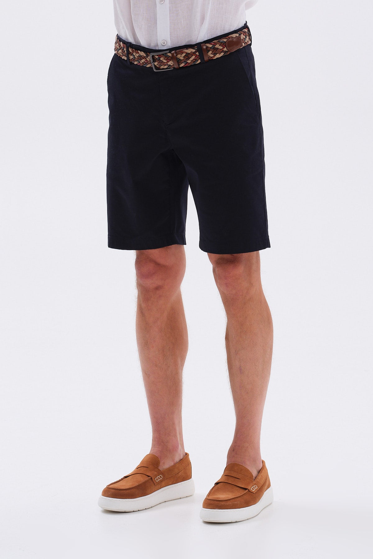 ΑΝΔΡΙΚΗ CHINOS ΒΕΡΜΟΥΔΑ PORTOBELLO'S ΣΕ ΜΠΛΕ ΣΚΟΥΡΟ ΧΡΩΜΑ SLIM FIT