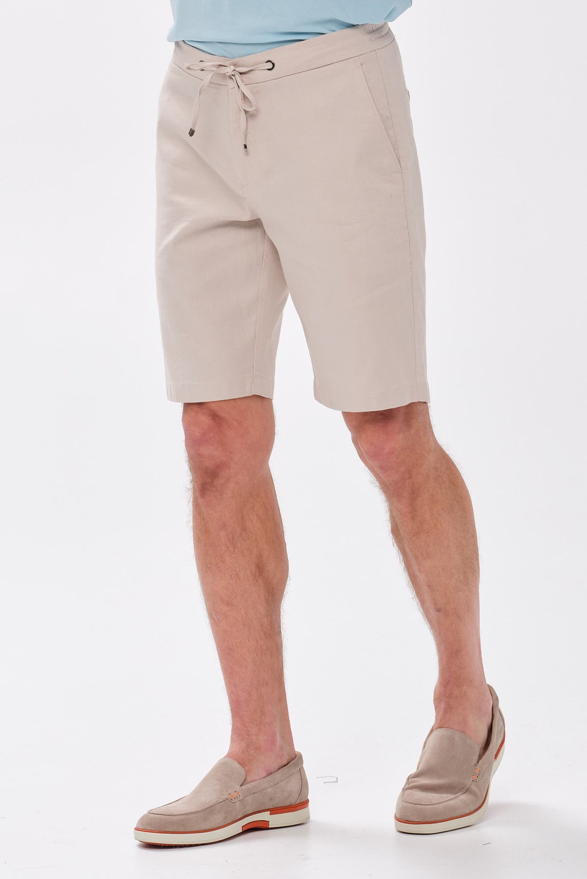 PORTOBELLO'S ΜΠΕΖ ΒΕΡΜΟΥΔΑ CHINOS SLIM ΜΕ ΛΑΣΤΙΧΟ - MEDITERANNEAN EDITION