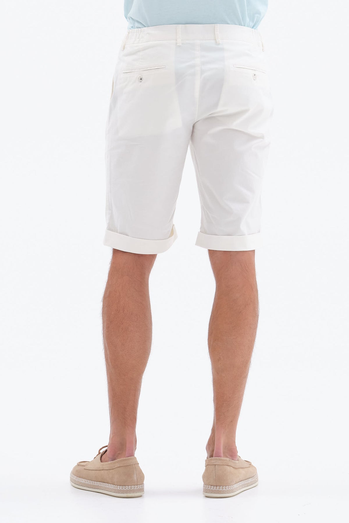 ΑΝΔΡΙΚΗ ΛΕΥΚΗ ΒΕΡΜΟΥΔΑ CHINOS PORTOBELLO'S ME ΛΑΣΤIXO KAI ΠΙΕΤΑ REGULAR FIT