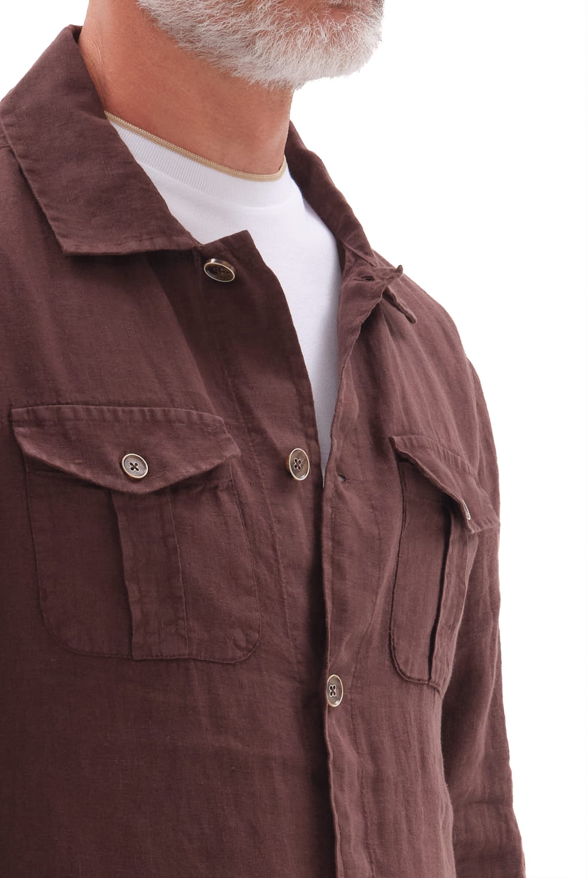 ΑΝΔΡΙΚΟ ΚΑΦΕ ΛΙΝΟ SAFARI OVERSHIRT PORTOBELLO'S REGULAR FIT