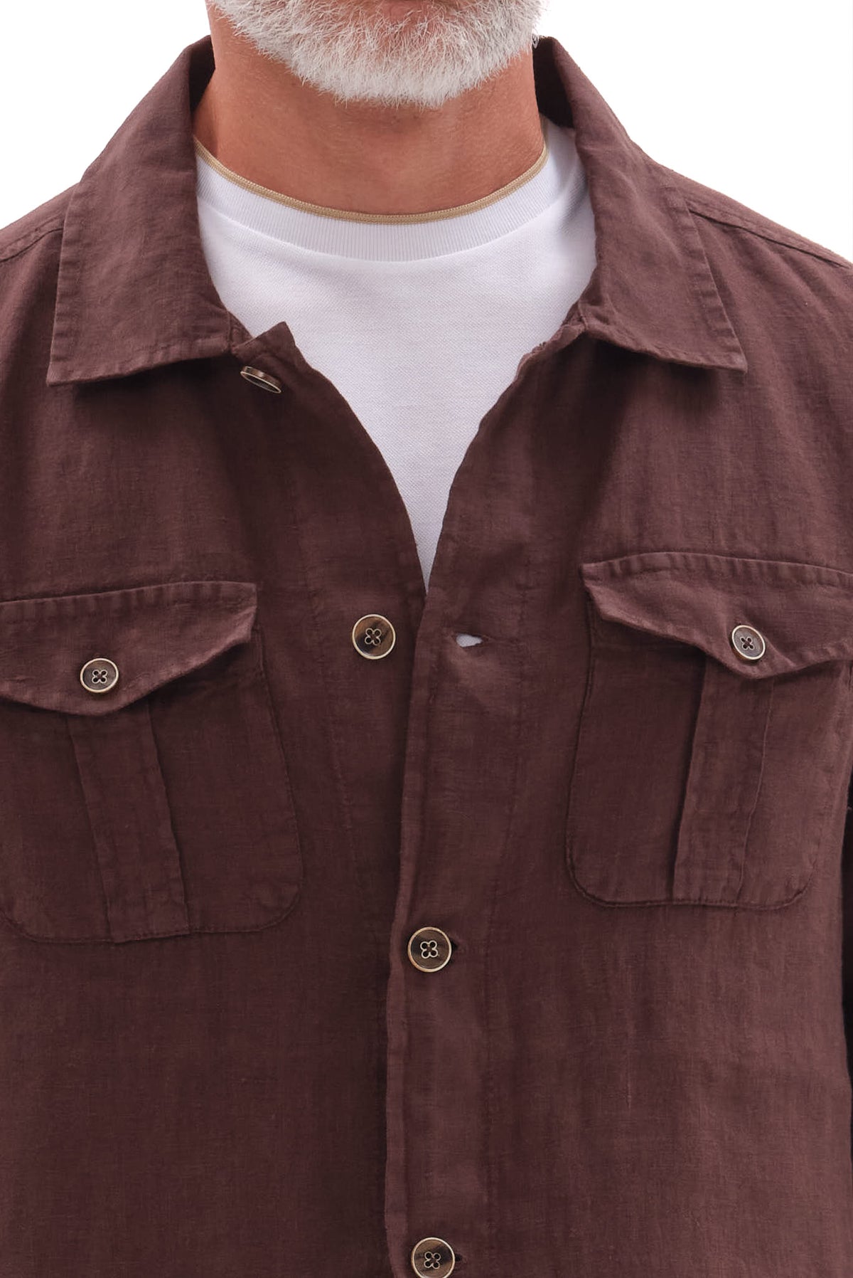 ΑΝΔΡΙΚΟ ΚΑΦΕ ΛΙΝΟ SAFARI OVERSHIRT PORTOBELLO'S REGULAR FIT