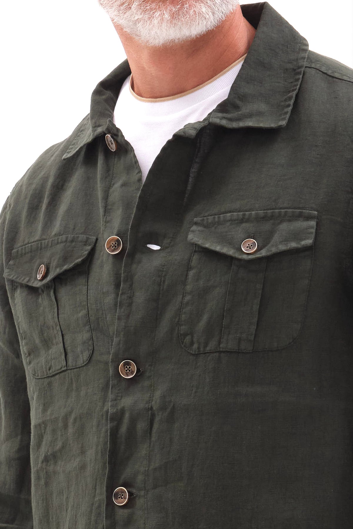 ΑΝΔΡΙΚΟ ΛΑΔΙ ΛΙΝΟ SAFARI OVERSHIRT PORTOBELLO'S REGULAR FIT