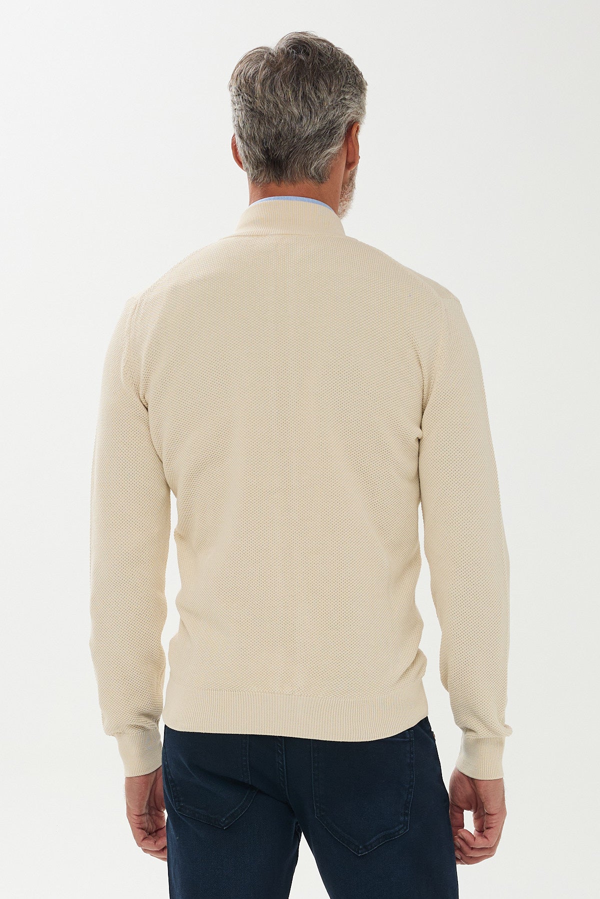 ΑΝΔΡΙΚΗ ΕΚΡΟΥ ΖΑΚΕΤΑ CARDIGAN PORTOBELLO'S ΜΕ ΚΑΠΙΤΟΝΕ ΣΧΕΔΙΟ REGULAR FIT